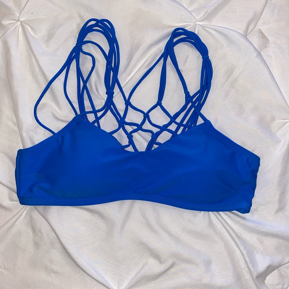 Blue women’s swim suit top